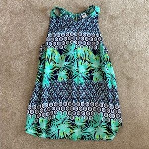 High neck Tropical Top XS